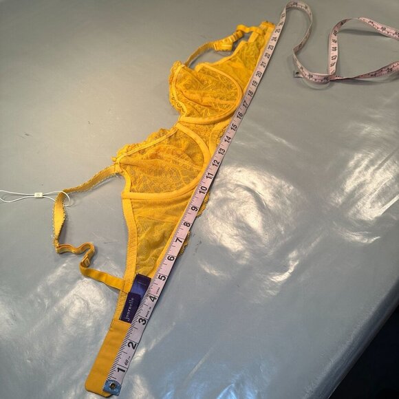 Jourelle Allegra Balconette Underwire Bra Italy Women Lace 34D Adjustable Straps - Picture 11 of 15